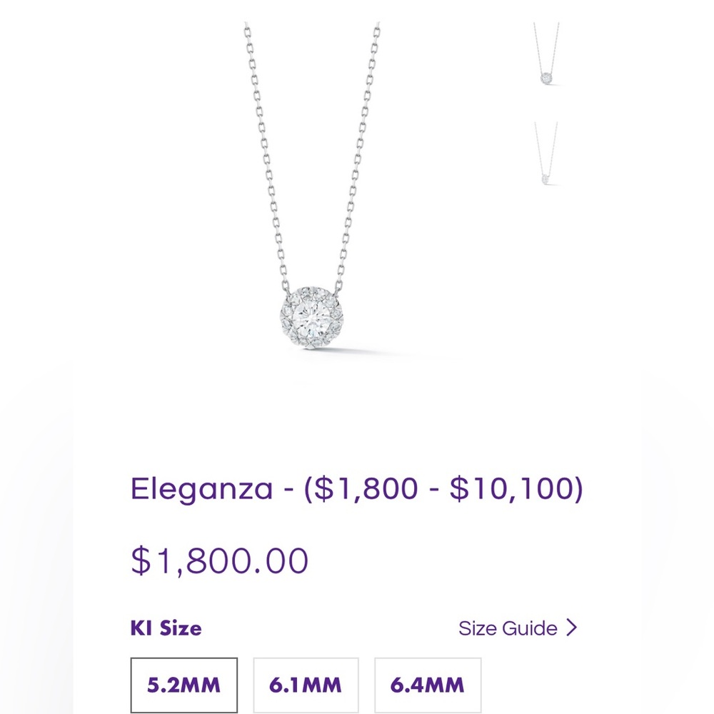 Diamond Necklace w/ Sterling Silver Chain
